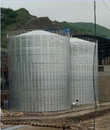 张家界粮食钢板仓的安装全过程不用热焊接